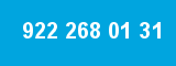 922 268 01 31 922 268 01 31